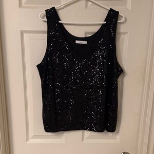 Ricki's Black Sequin Tank Top